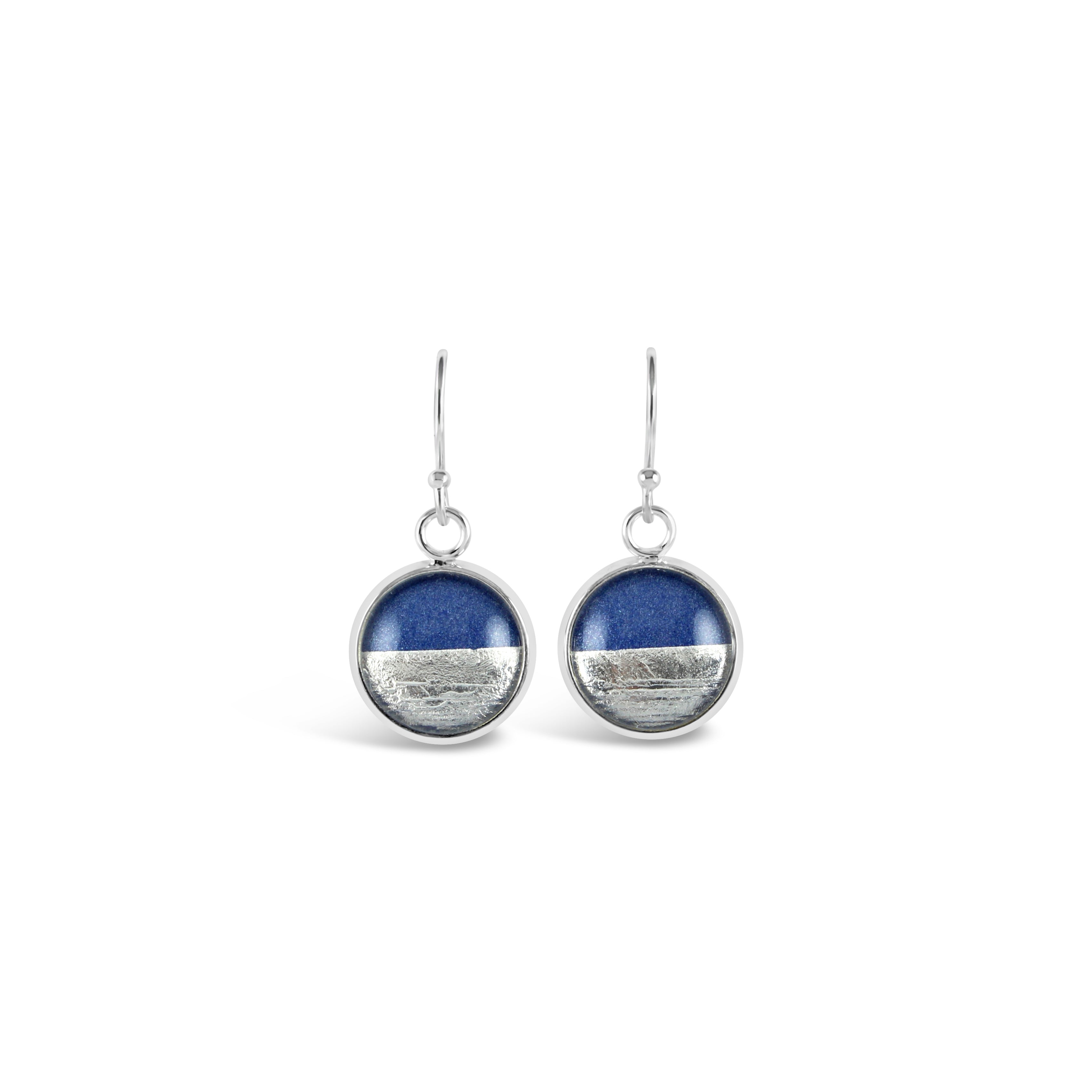 Samba Silver Linings Drop Earrings (Silver &amp; Royal Blue) - New Design