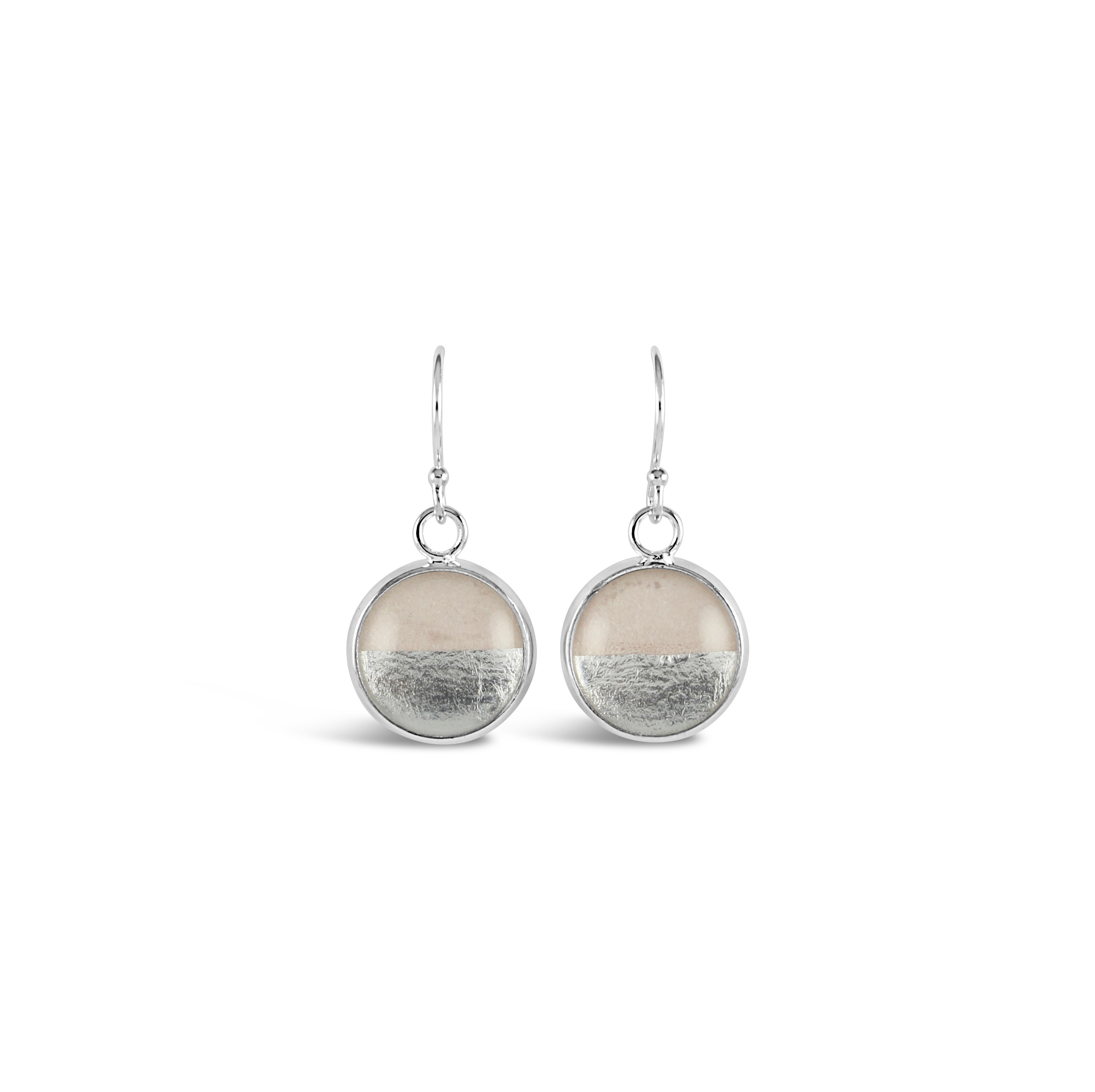 Samba Silver Linings Drop Earrings (Silver &amp; Almond) - New Design
