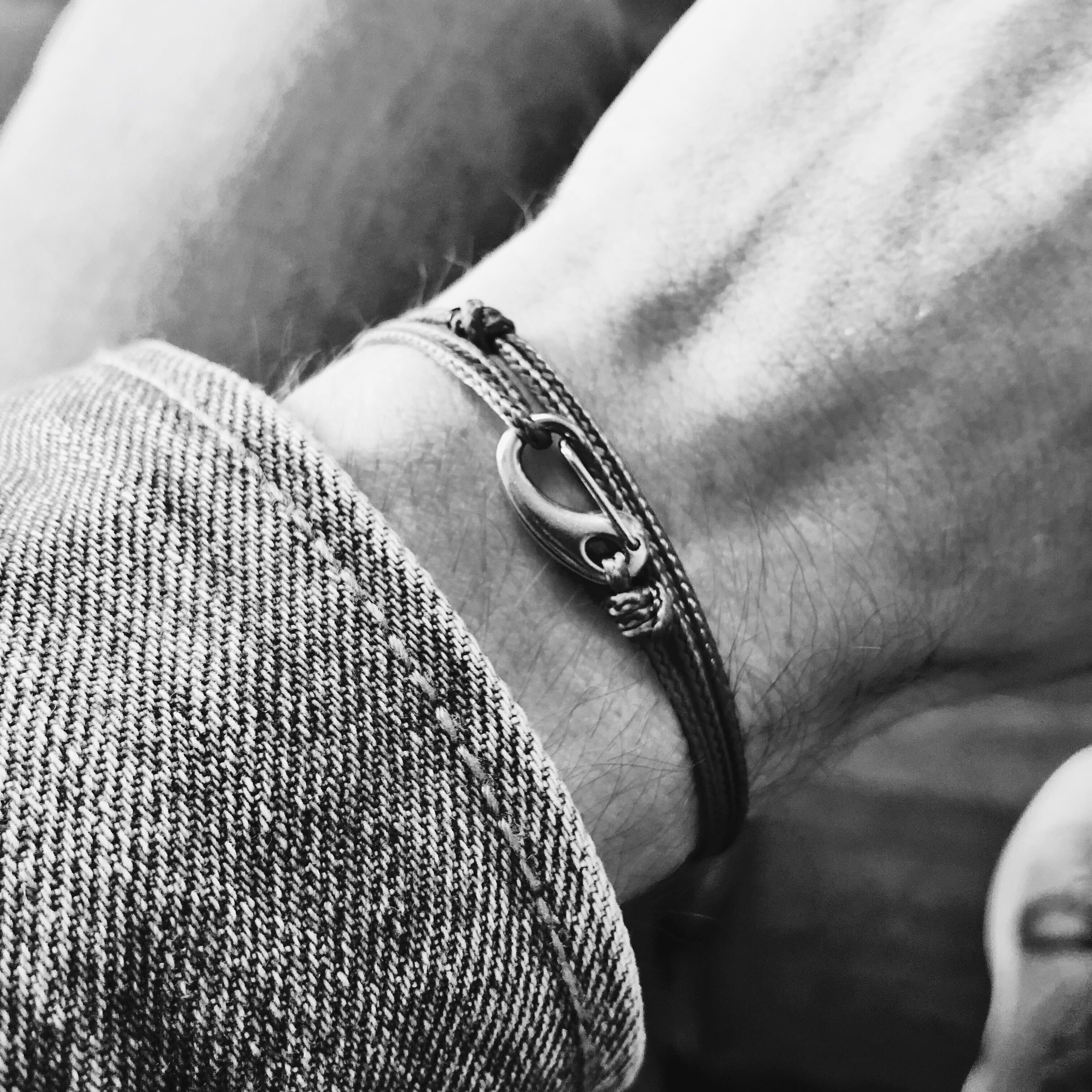 Mens | Micro Cord Adjustable Bracelet in Brown